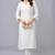 White embroidered rayon kurta set