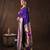 Purple handloom pure silk saree