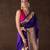 Purple handloom pure silk saree
