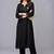 Black embroidered rayon kurta set