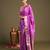 Lavender handloom pure silk saree
