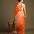 Orange handloom banarasi silk saree