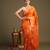 Orange handloom banarasi silk saree