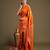 Orange handloom banarasi silk saree