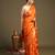 Orange handloom banarasi silk saree