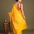 Yellow handloom pure silk saree