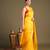 Yellow handloom pure silk saree