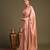 Peach handloom banarasi silk saree