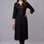 Black embroidered rayon kurta set