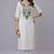 White embroidered rayon kurta set