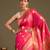 Pink handloom pure silk saree