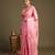 Baby pink handloom pure silk saree