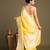 Yellow handloom banarasi silk saree