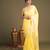 Yellow handloom banarasi silk saree
