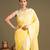 Yellow handloom banarasi silk saree