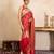 Red handloom banarasi silk saree