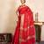 Red handloom chiffon silk saree