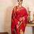 Red handloom chiffon silk saree