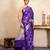Purple handloom pure silk saree