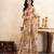 Beige handloom pure organza silk saree