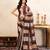 Brown handloom pure organza silk saree