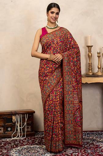 Red handloom pure silk saree