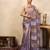 Lavender handloom pure organza silk saree