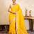 Yellow handloom banarasi silk saree