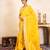 Yellow handloom banarasi silk saree
