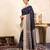 Navy blue handloom banarasi silk saree