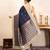 Navy blue handloom banarasi silk saree