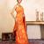 Orange handloom banarasi silk saree