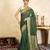 Emerald green handloom pure chiffon banarasi saree