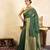 Emerald green handloom pure chiffon banarasi saree