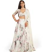 Floral Digital Printed Lehenga Blouse Dupatta Set