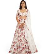 Red Rose Digital Printed Lehenga Blouse Dupatta Set