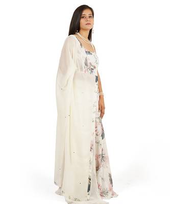 Flower digital printed kurti sharara dupatta set 2