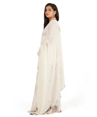Flower digital printed kurti sharara dupatta set 5