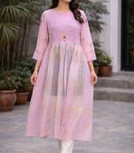 Purple embroidery kurta