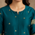 Teal woven kurta with pant