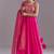 PINK EMBROIDERY WORK FLARED LEHENGA CHOLI WITH DUPATTA.