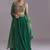 GREEN EMBROIDERY WORK FLARED LEHENGA CHOLI WITH DUPATTA.