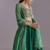 GREEN EMBROIDERY WORK FLARED LEHENGA CHOLI WITH DUPATTA.