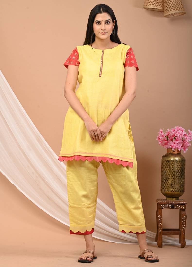 Handloom cotton coord set