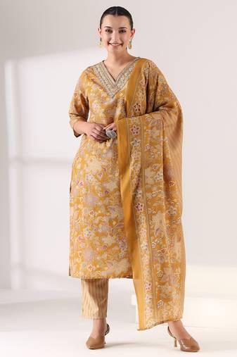 Basanti bahaar suit set