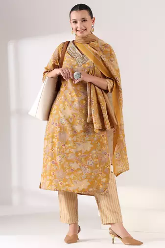 Basanti bahaar suit set