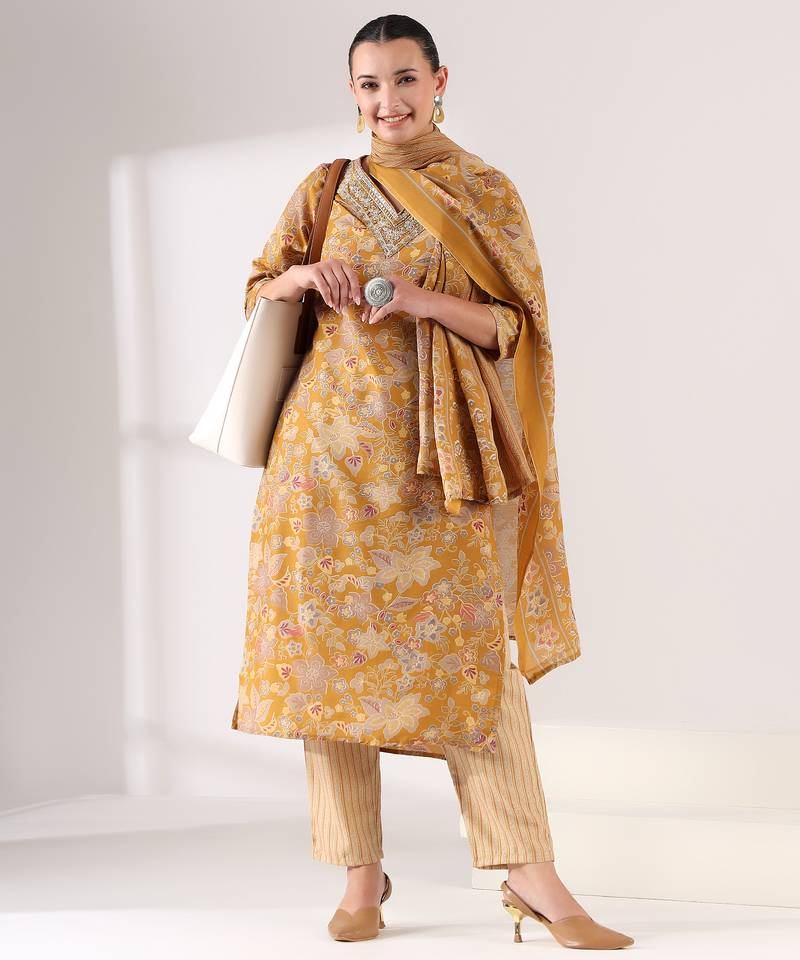Basanti bahaar suit set