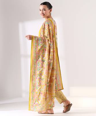 Basanti peacock suit set 2
