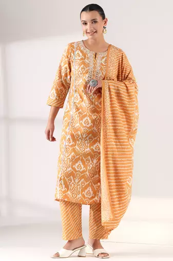 Pehli kiran ikat suit set