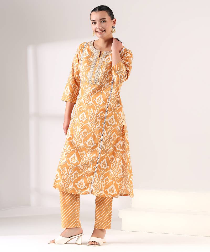 Pehli kiran ikat suit set